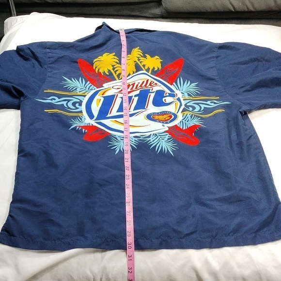 Miller Lite mens short sleeved button down shirt - Picture 10 of 13
